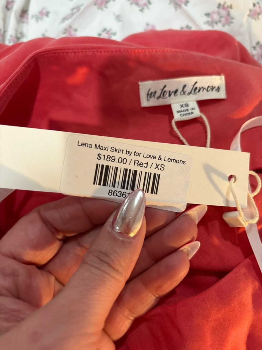 ❣️Host Pick❣️NWT For Love & Lemons Coral Pink Skirt - Picture 6 of 8